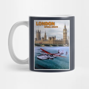 London England Imperial Airways Travel and Tourism Advertising Print Mug